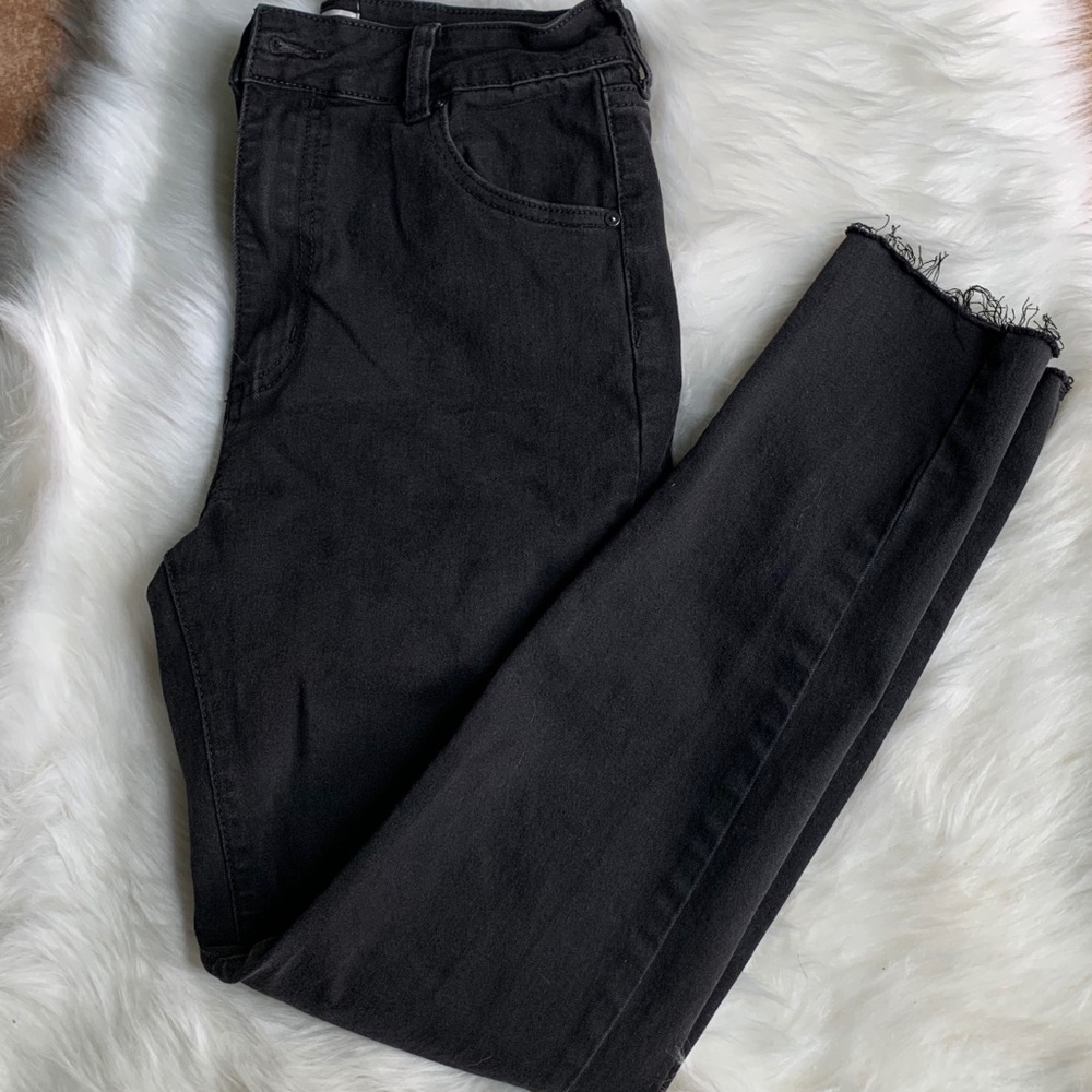 Black cotton on high waisted skinny jeans